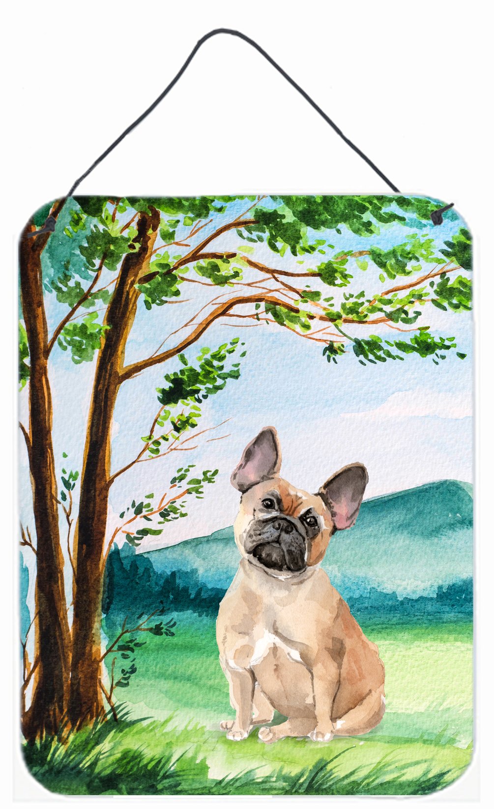 Under the Tree Fawn French Bulldog Wall or Door Hanging Prints CK2013DS1216 by Caroline&#39;s Treasures