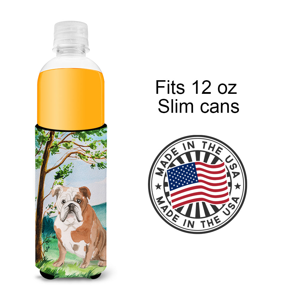 Under the Tree English Bulldog  Ultra Hugger for slim cans CK2014MUK