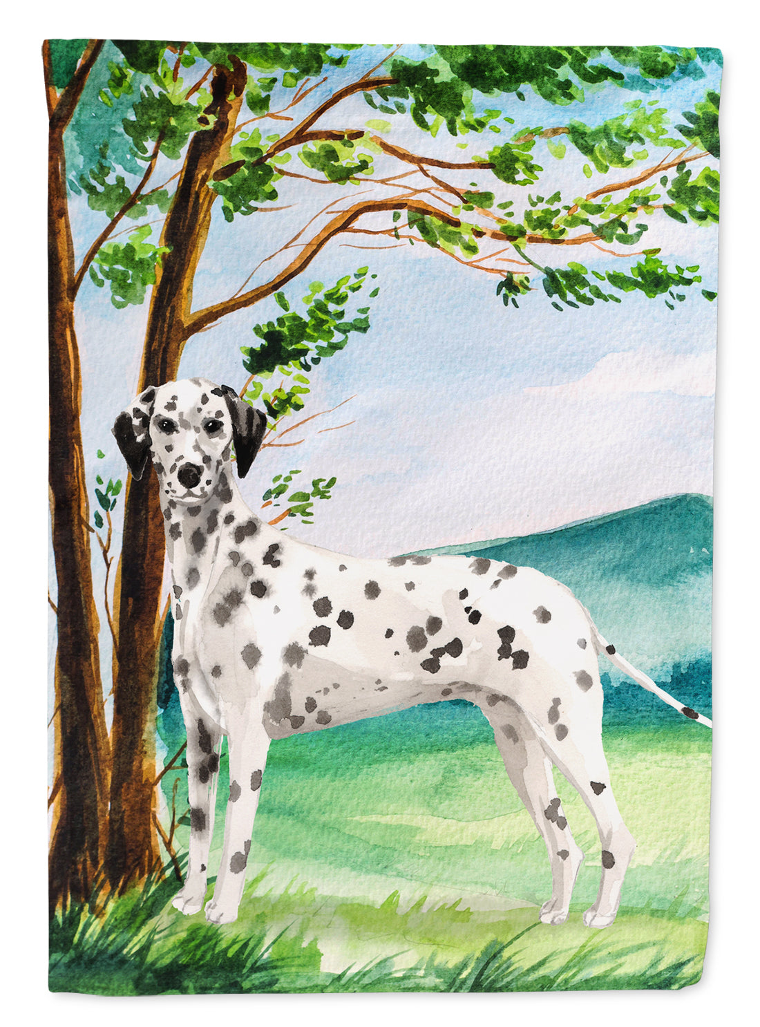 Under the Tree Dalmatian Flag Canvas House Size CK2015CHF