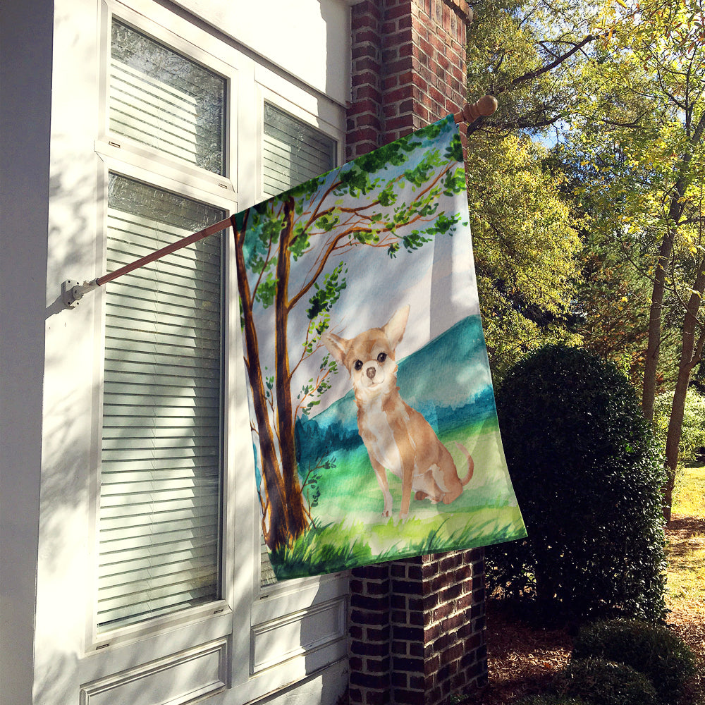 Under the Tree Chihuahua Flag Canvas House Size CK2018CHF