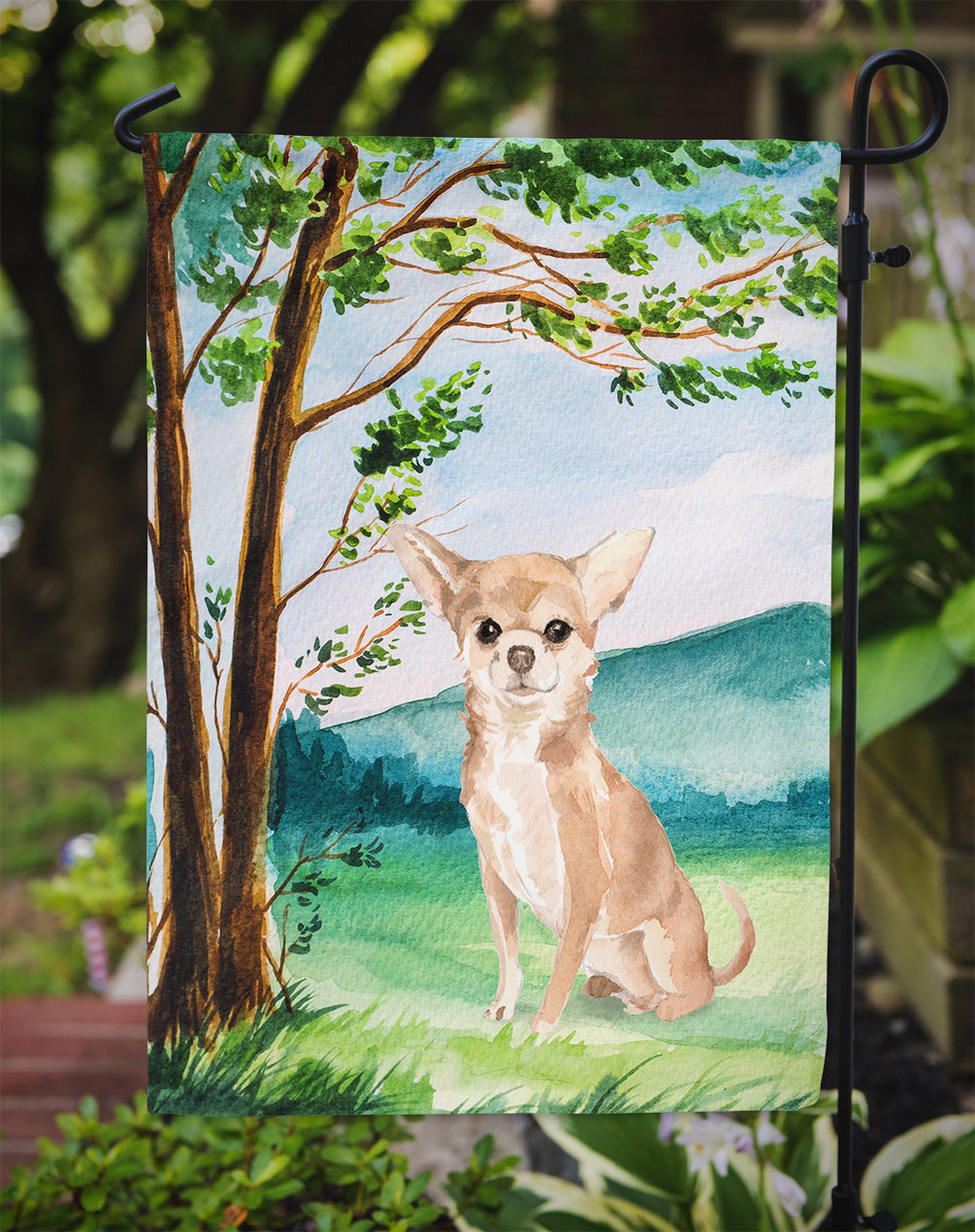 Under the Tree Chihuahua Flag Garden Size CK2018GF  the-store.com.