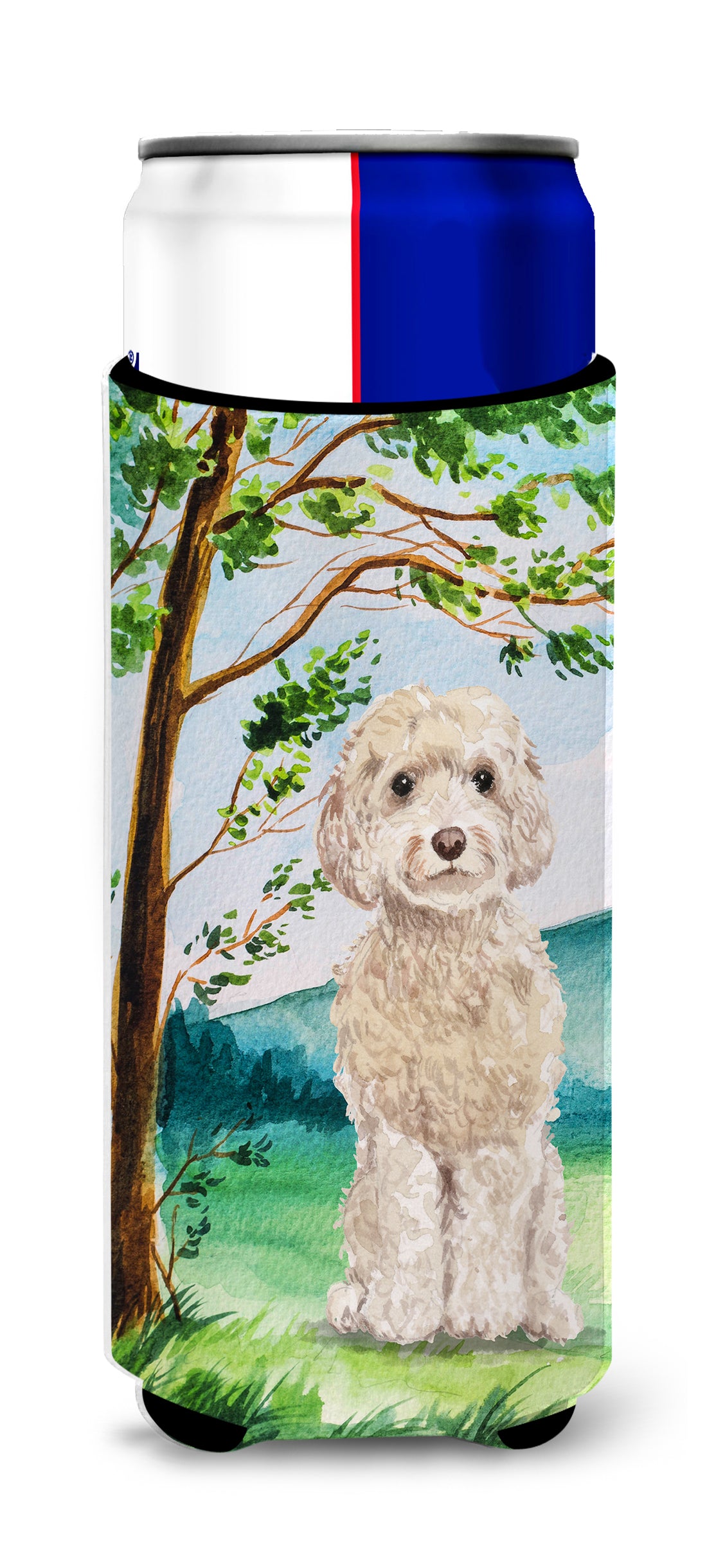 Under the Tree Goldendoodle  Ultra Hugger for slim cans CK2019MUK  the-store.com.