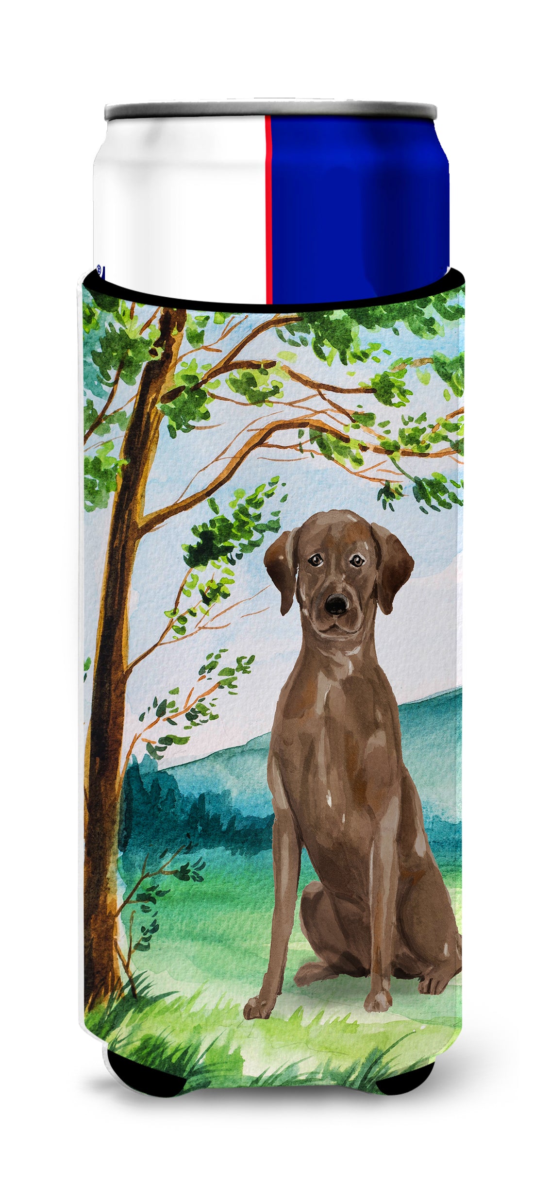Under the Tree Chocolate Labrador  Ultra Hugger for slim cans CK2021MUK