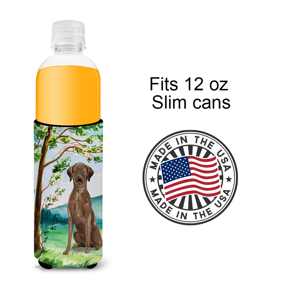 Under the Tree Chocolate Labrador  Ultra Hugger for slim cans CK2021MUK  the-store.com.