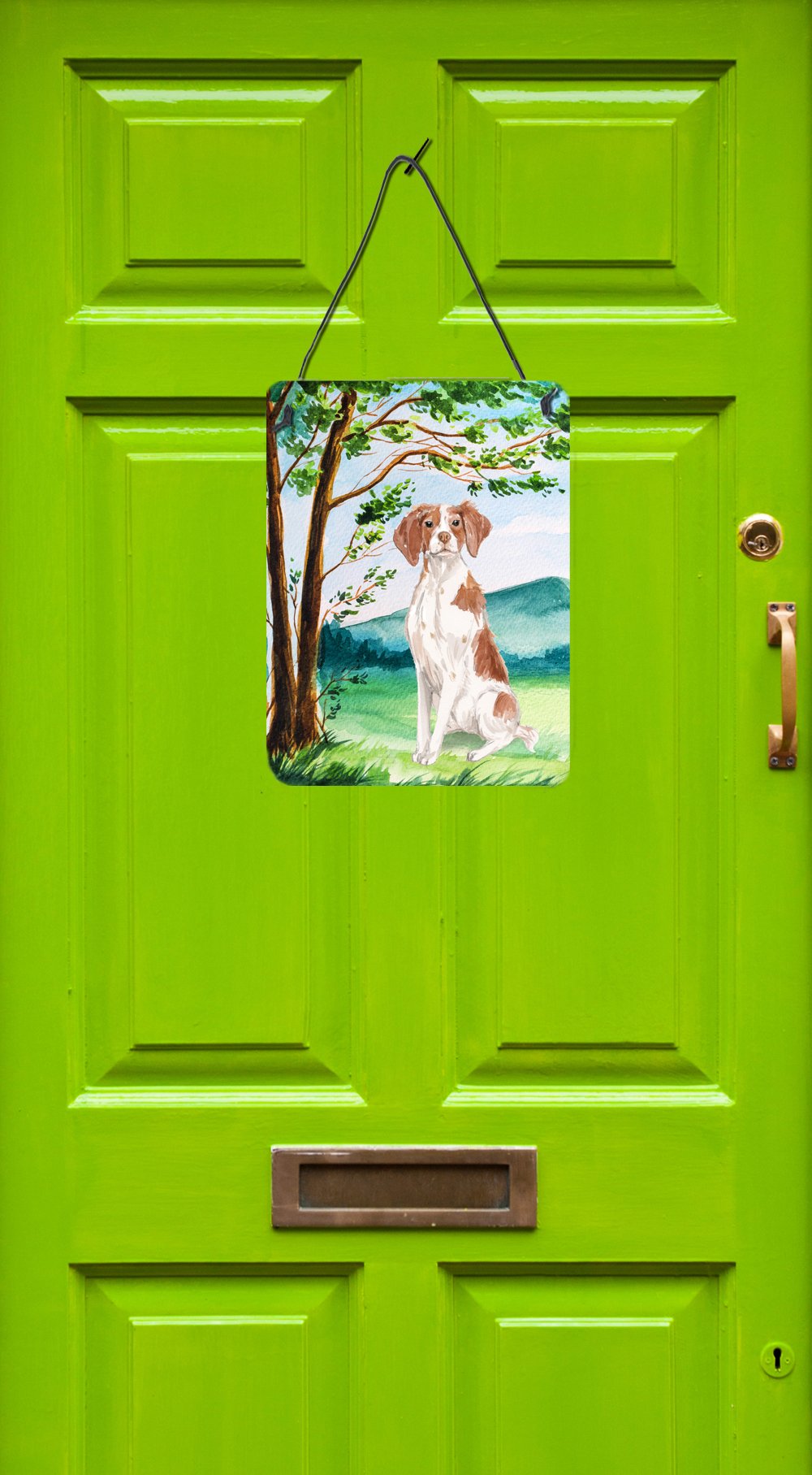 Under the Tree Brittany Spaniel Wall or Door Hanging Prints CK2024DS1216 by Caroline's Treasures