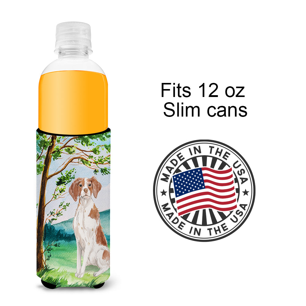 Under the Tree Brittany Spaniel  Ultra Hugger for slim cans CK2024MUK  the-store.com.