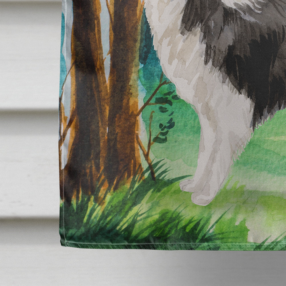 Under the Tree Border Collie Flag Canvas House Size CK2025CHF