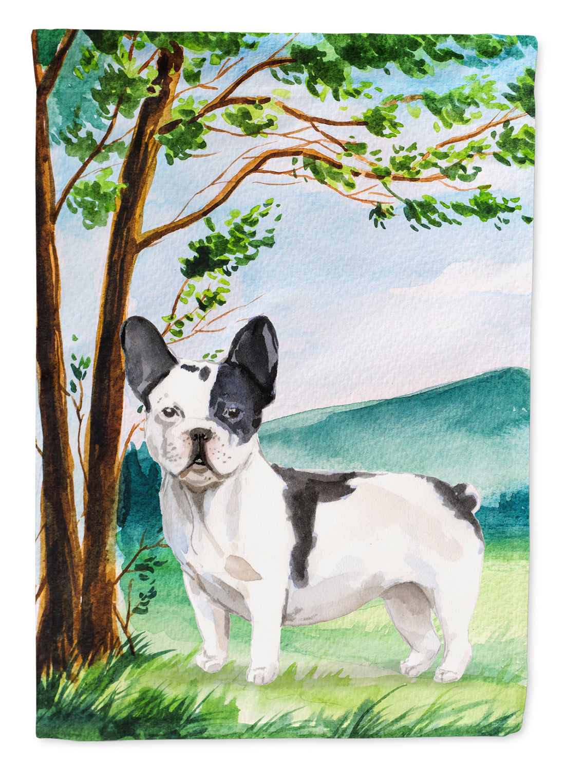 Under the Tree French Bulldog Flag Canvas House Size CK2026CHF  the-store.com.