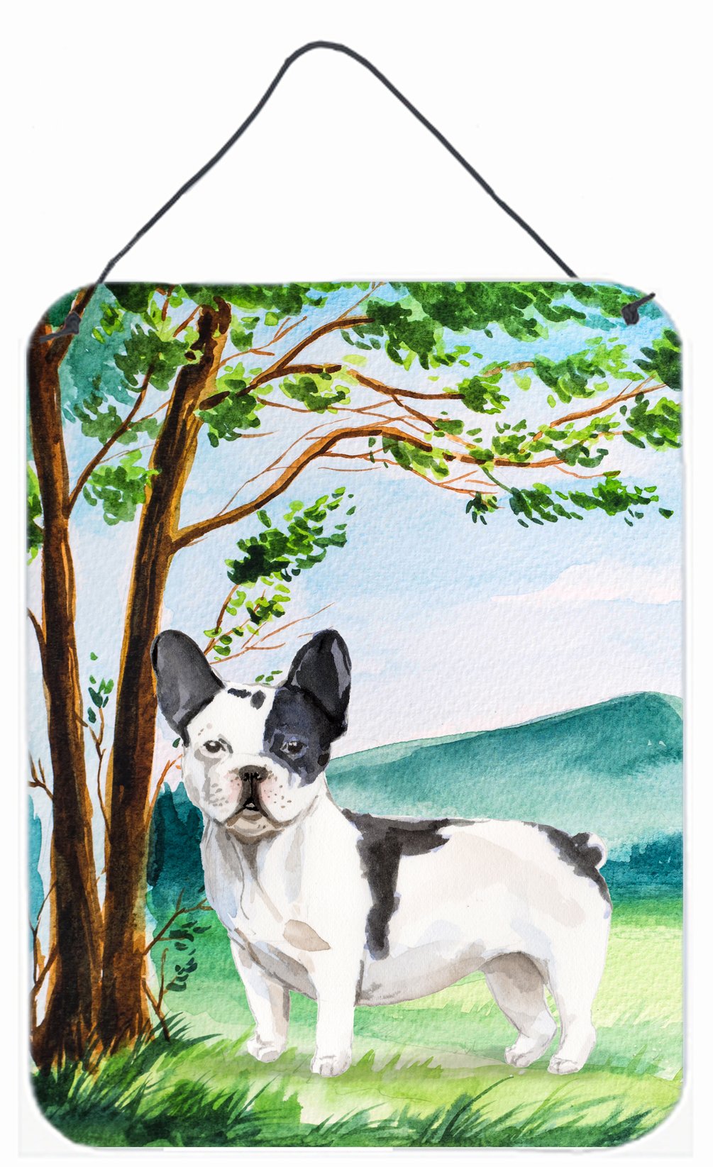 Under the Tree French Bulldog Wall or Door Hanging Prints CK2026DS1216 by Caroline&#39;s Treasures