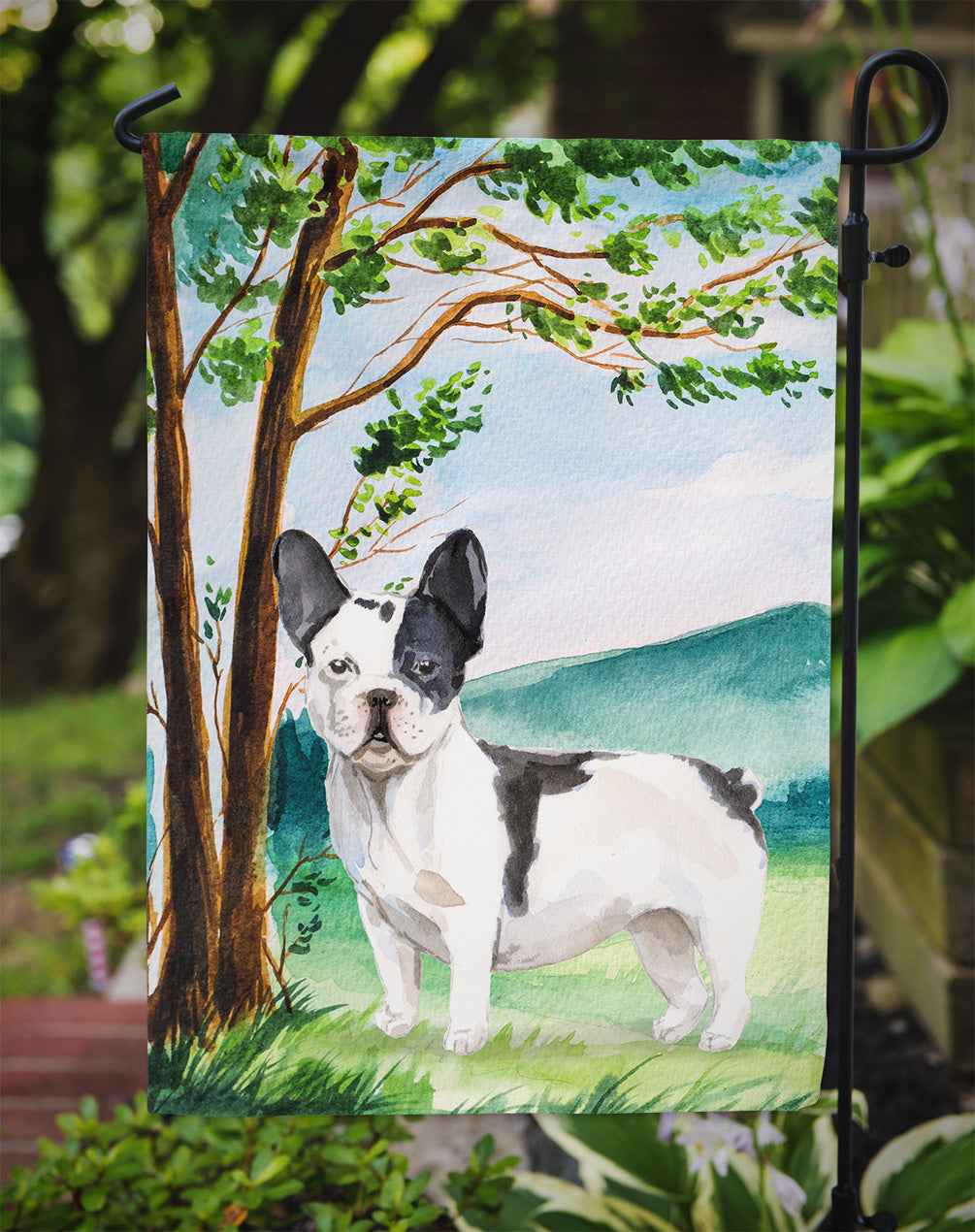 Under the Tree French Bulldog Flag Garden Size CK2026GF  the-store.com.