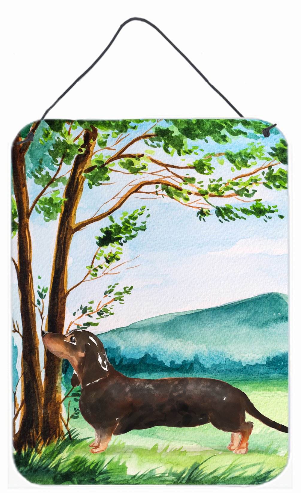 Under the Tree Dachshund Wall or Door Hanging Prints CK2028DS1216 by Caroline's Treasures