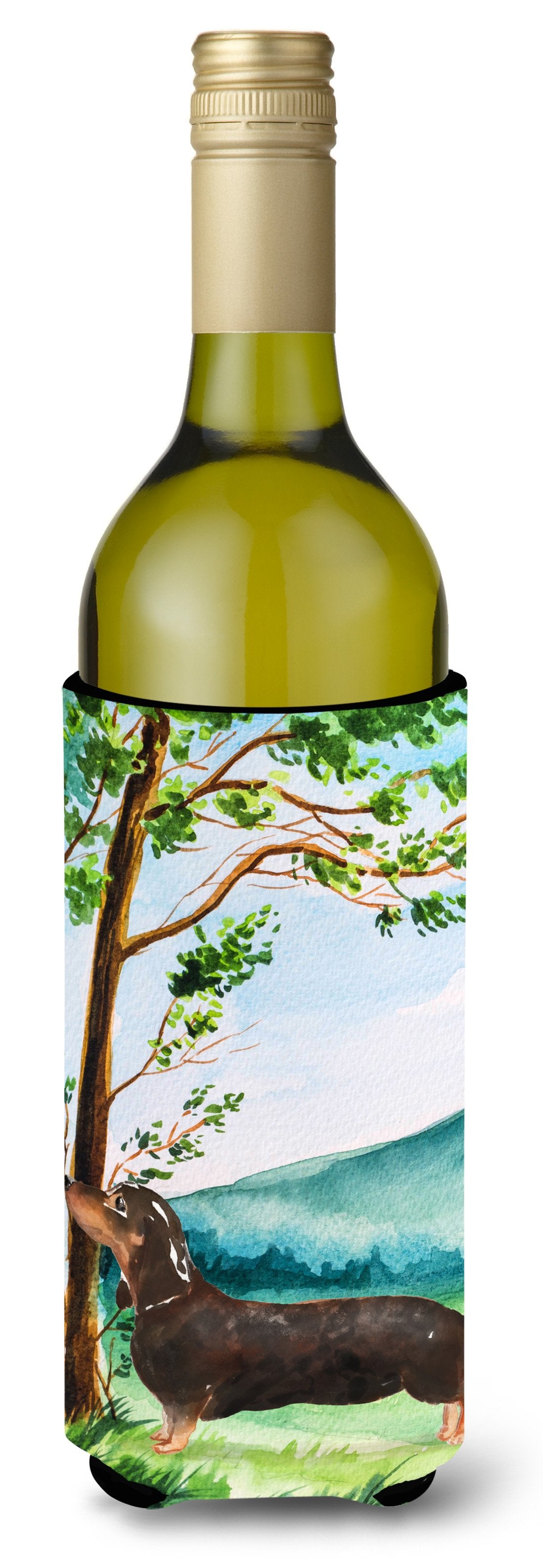 Under the Tree Dachshund Wine Bottle Beverage Insulator Hugger CK2028LITERK by Caroline&#39;s Treasures