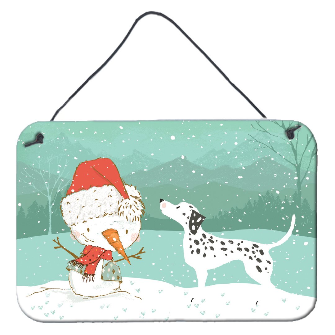 Dalmatian and Snowman Christmas Wall or Door Hanging Prints CK2037DS812 by Caroline&#39;s Treasures