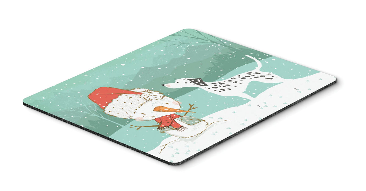 Dalmatian and Snowman Christmas Mouse Pad, Hot Pad or Trivet CK2037MP by Caroline&#39;s Treasures