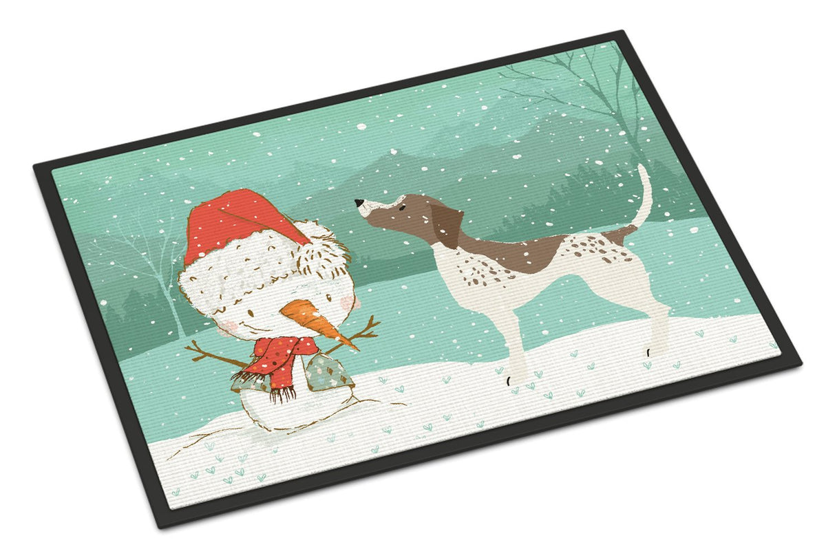 German Shorthair Snowman Christmas Indoor or Outdoor Mat 24x36 CK2045JMAT by Caroline&#39;s Treasures
