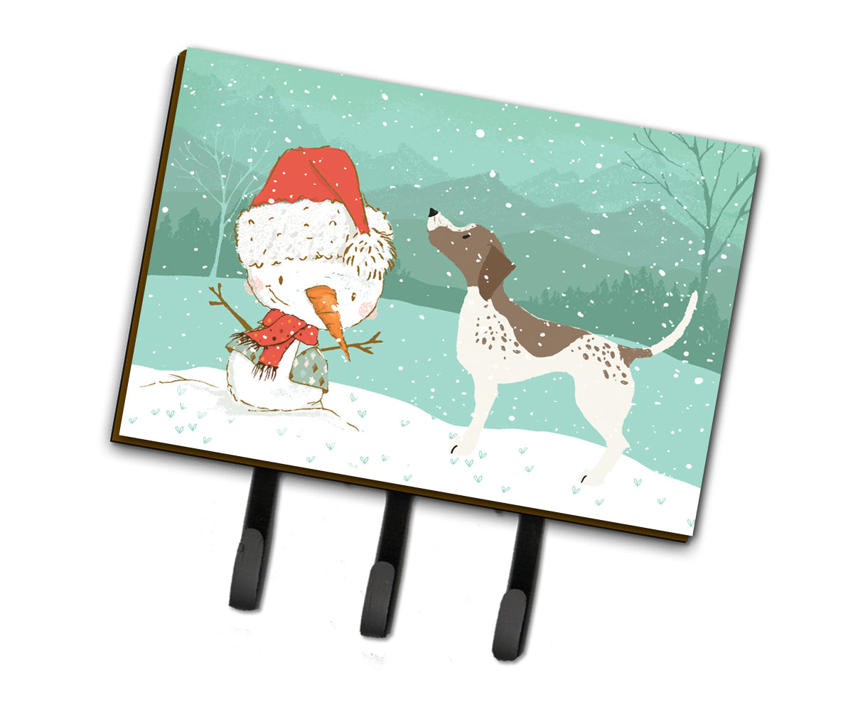 German Shorthair Snowman Christmas Leash or Key Holder CK2045TH68