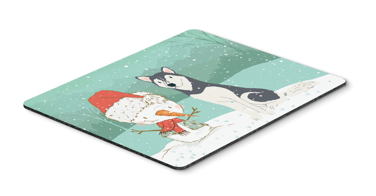 Siberian Husky Snowman Christmas Mouse Pad, Hot Pad or Trivet CK2046MP by Caroline&#39;s Treasures