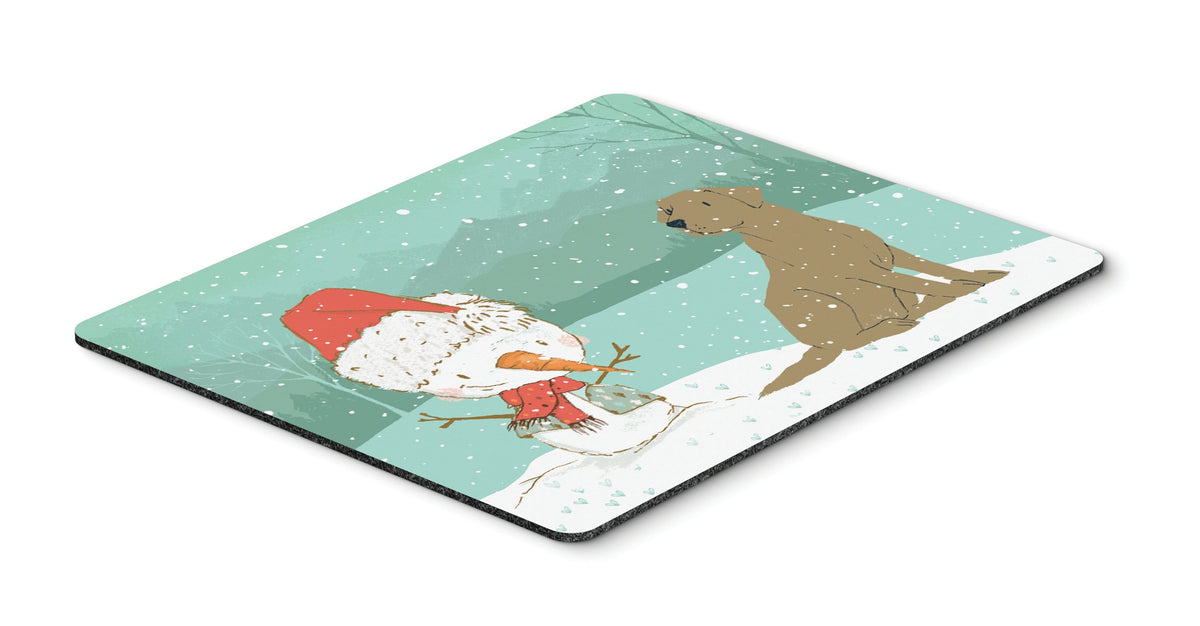 Chocolate Labrador Snowman Christmas Mouse Pad, Hot Pad or Trivet CK2048MP by Caroline&#39;s Treasures