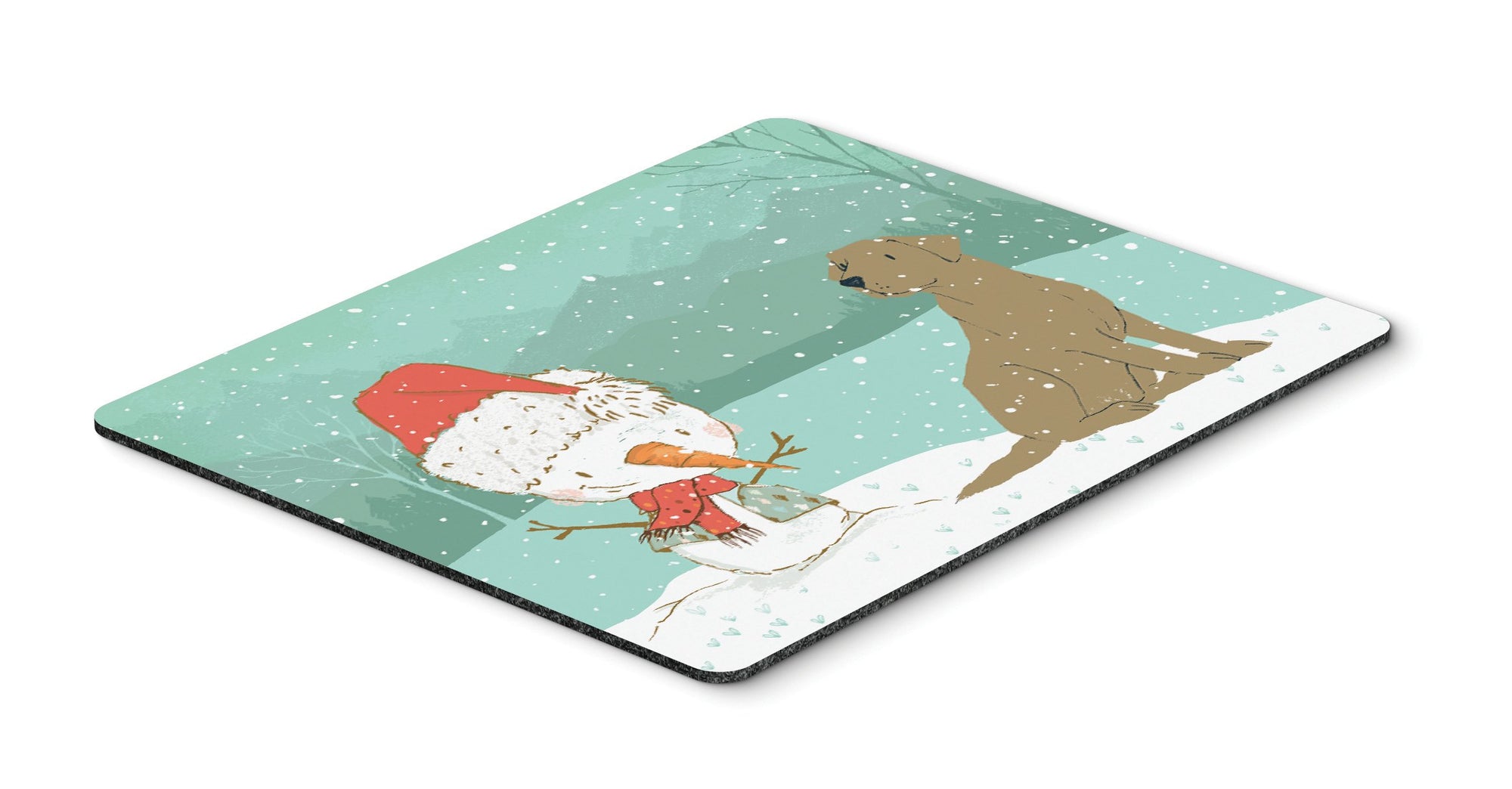 Chocolate Labrador Snowman Christmas Mouse Pad, Hot Pad or Trivet CK2048MP by Caroline's Treasures