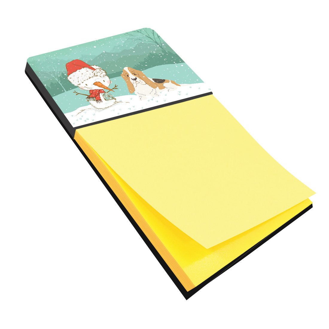 Basset Hound Snowman Christmas Sticky Note Holder CK2051SN by Caroline&#39;s Treasures
