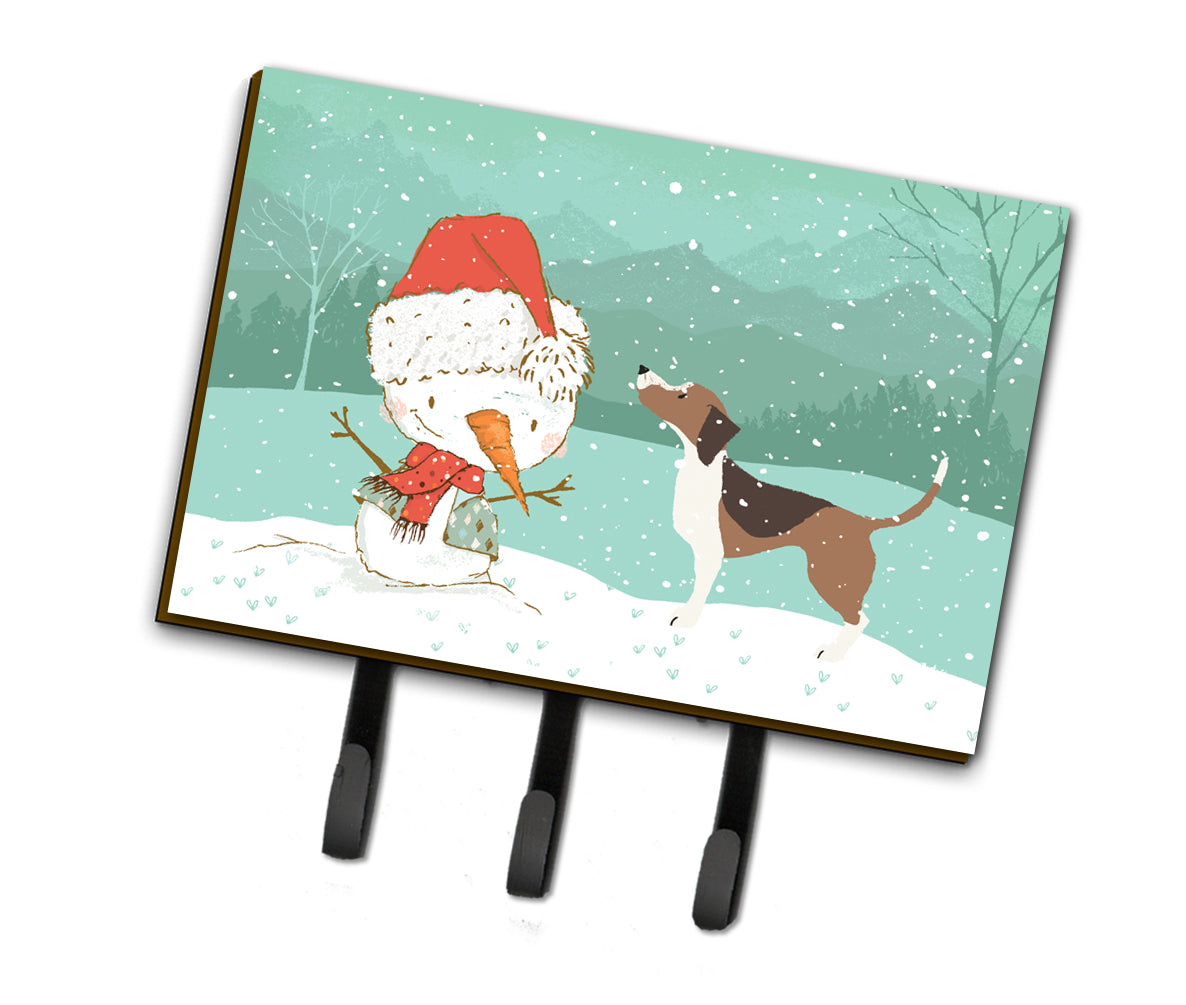 Beagle Snowman Christmas Leash or Key Holder CK2052TH68