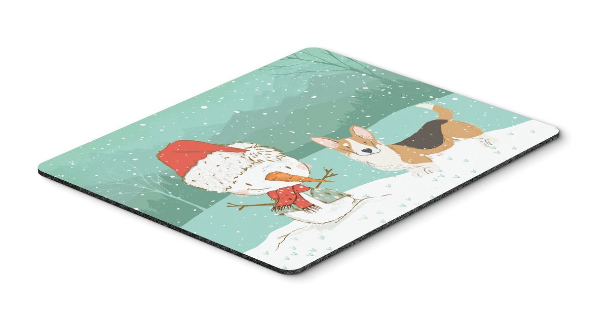 Tricolor Cardigan Corgi Snowman Christmas Mouse Pad, Hot Pad or Trivet CK2062MP by Caroline&#39;s Treasures