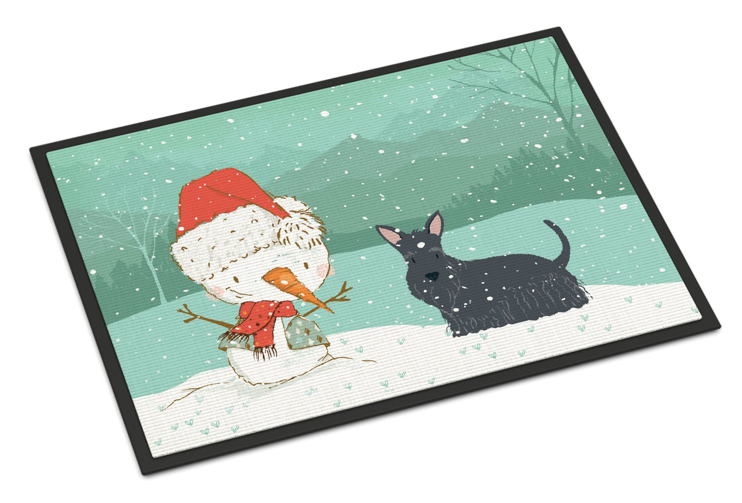 Scottish Terrier Snowman Christmas Indoor or Outdoor Mat 24x36 CK2068JMAT by Caroline's Treasures