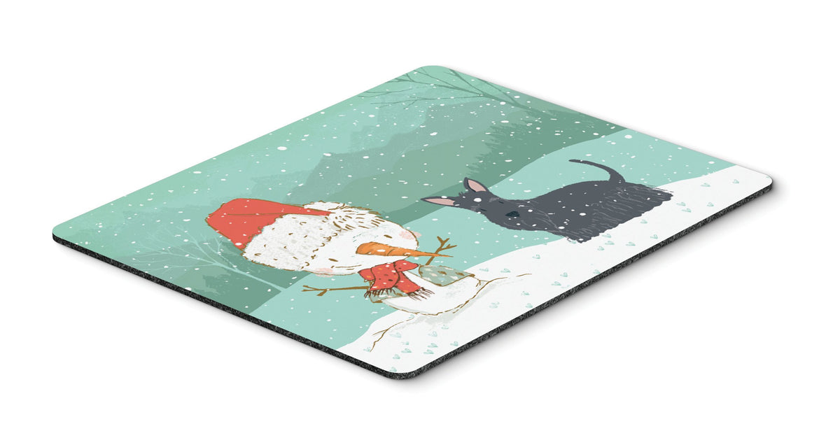 Scottish Terrier Snowman Christmas Mouse Pad, Hot Pad or Trivet CK2068MP by Caroline&#39;s Treasures