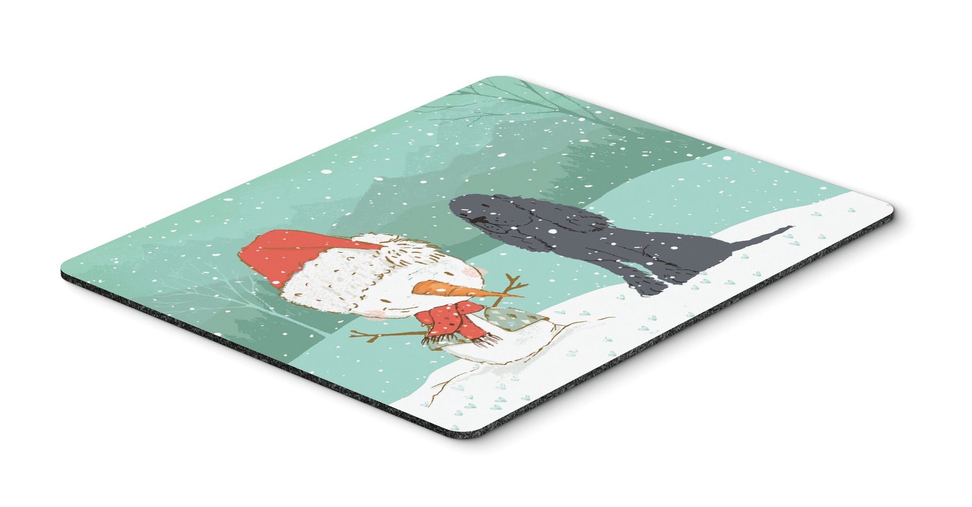 Black Spaniel Snowman Christmas Mouse Pad, Hot Pad or Trivet CK2070MP by Caroline's Treasures