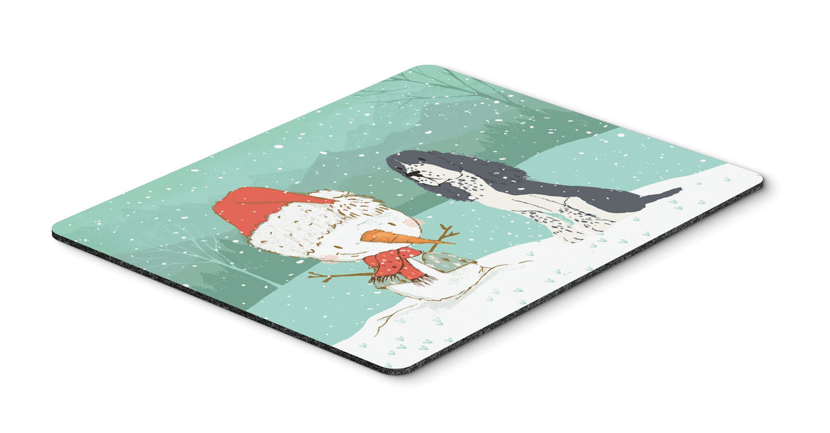 English Springer Spaniel Snowman Christmas Mouse Pad, Hot Pad or Trivet CK2073MP by Caroline&#39;s Treasures