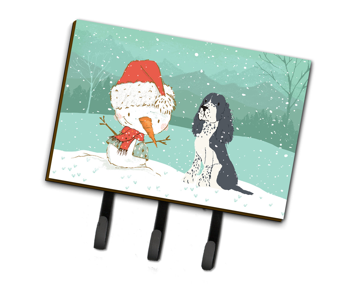 English Springer Spaniel Snowman Christmas Leash or Key Holder CK2073TH68