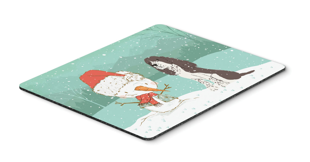 Brown English Springer Spaniel Snowman Christmas Mouse Pad, Hot Pad or Trivet CK2074MP by Caroline&#39;s Treasures