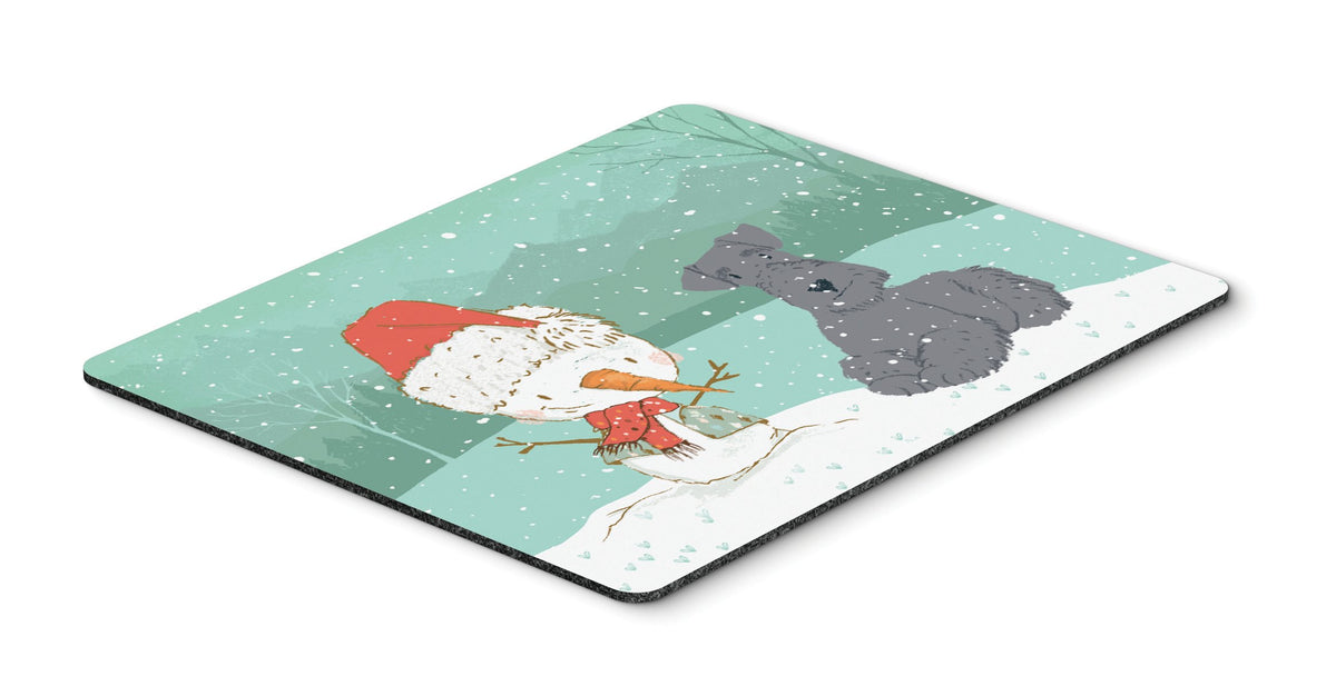 Lakeland Terrier Snowman Christmas Mouse Pad, Hot Pad or Trivet CK2077MP by Caroline&#39;s Treasures