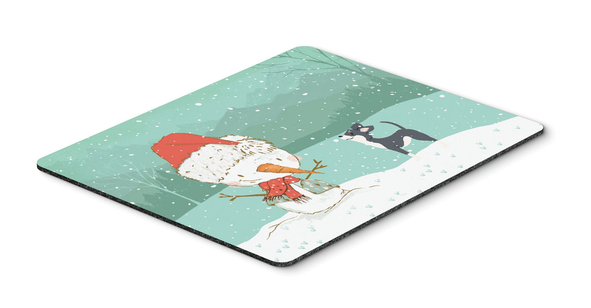 Black Chihuahua Snowman Christmas Mouse Pad, Hot Pad or Trivet CK2080MP by Caroline&#39;s Treasures