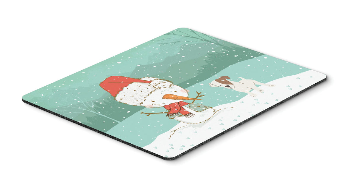 Jack Russell Terrier Snowman Christmas Mouse Pad, Hot Pad or Trivet CK2090MP by Caroline&#39;s Treasures