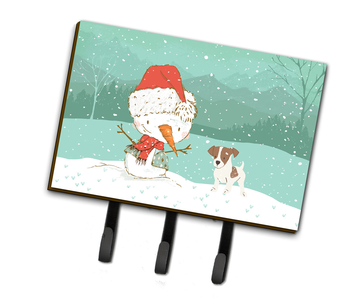 Jack Russell Terrier #2 Snowman Christmas Leash or Key Holder CK2091TH68  the-store.com.