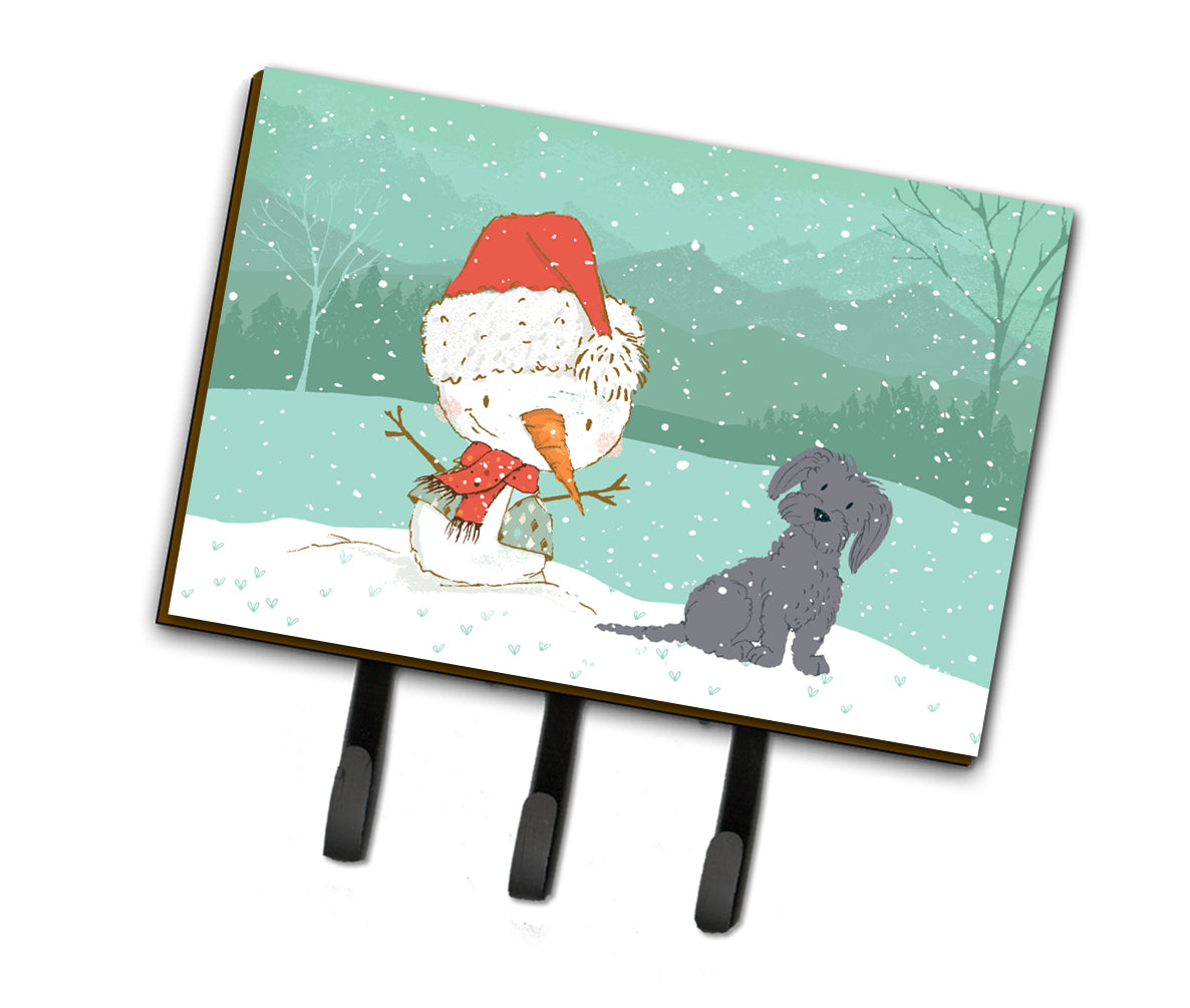 Black Maltese Snowman Christmas Leash or Key Holder CK2092TH68