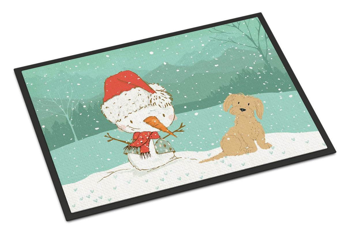 Brown Maltese Snowman Christmas Indoor or Outdoor Mat 24x36 CK2093JMAT by Caroline&#39;s Treasures