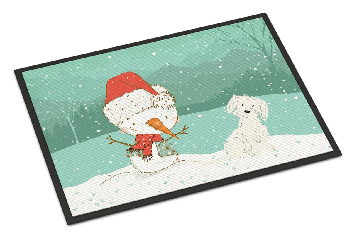 Maltese Snowman Christmas Indoor or Outdoor Mat 24x36 CK2094JMAT by Caroline&#39;s Treasures