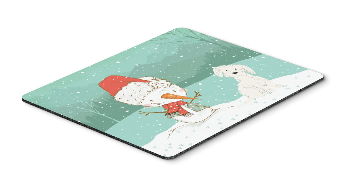Maltese Snowman Christmas Mouse Pad, Hot Pad or Trivet CK2094MP by Caroline&#39;s Treasures