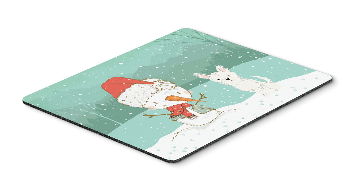 Westie Terrier Snowman Christmas Mouse Pad, Hot Pad or Trivet CK2097MP by Caroline&#39;s Treasures