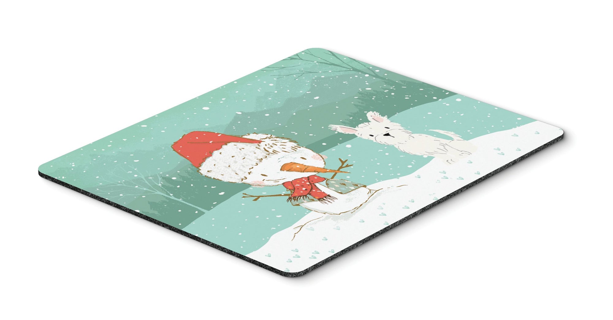 Westie Terrier Snowman Christmas Mouse Pad, Hot Pad or Trivet CK2097MP by Caroline's Treasures
