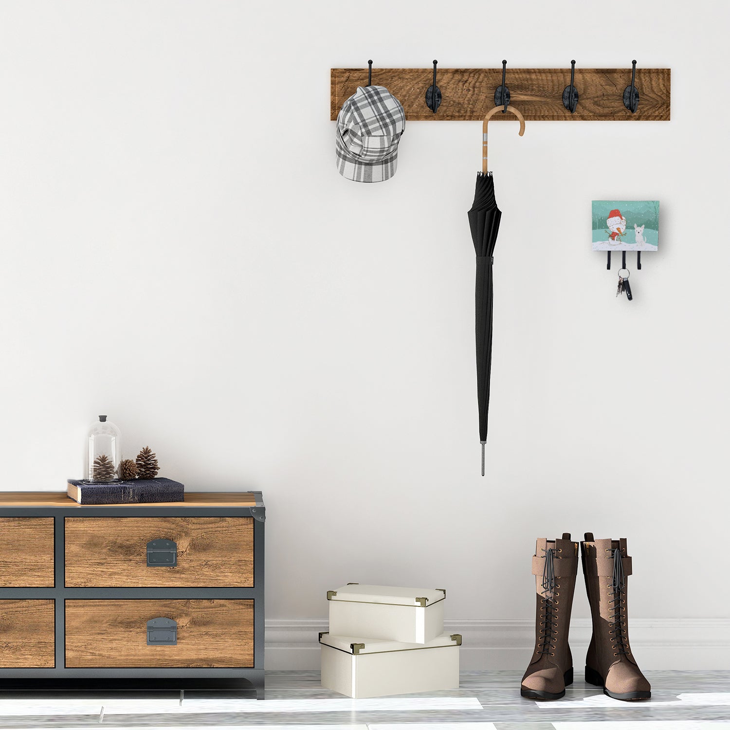 Caroline's Treasures Westie Terrier Snowman Christmas Leash or Key Holder CK2097TH68