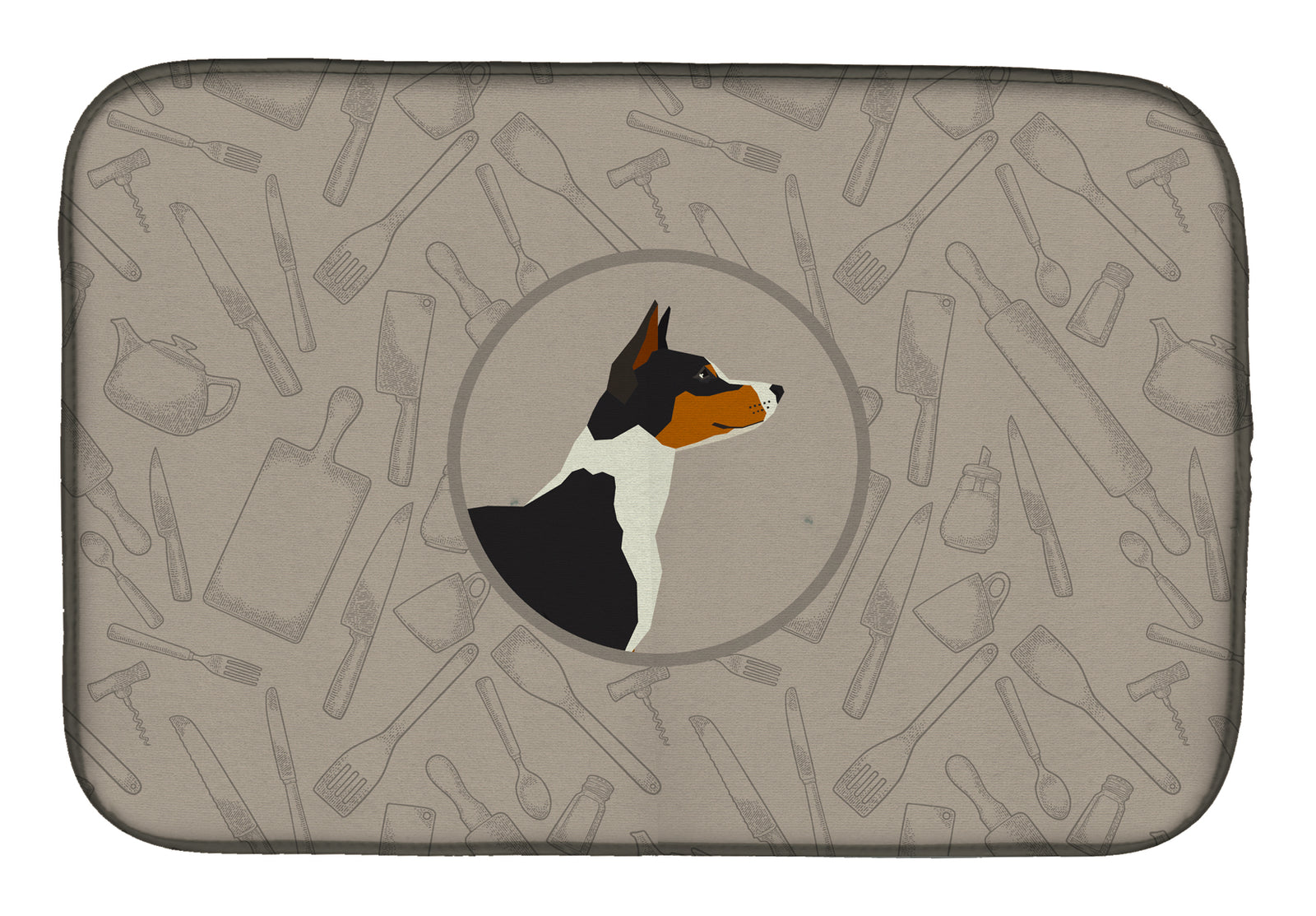 Basenji In the Kitchen Dish Drying Mat CK2164DDM  the-store.com.