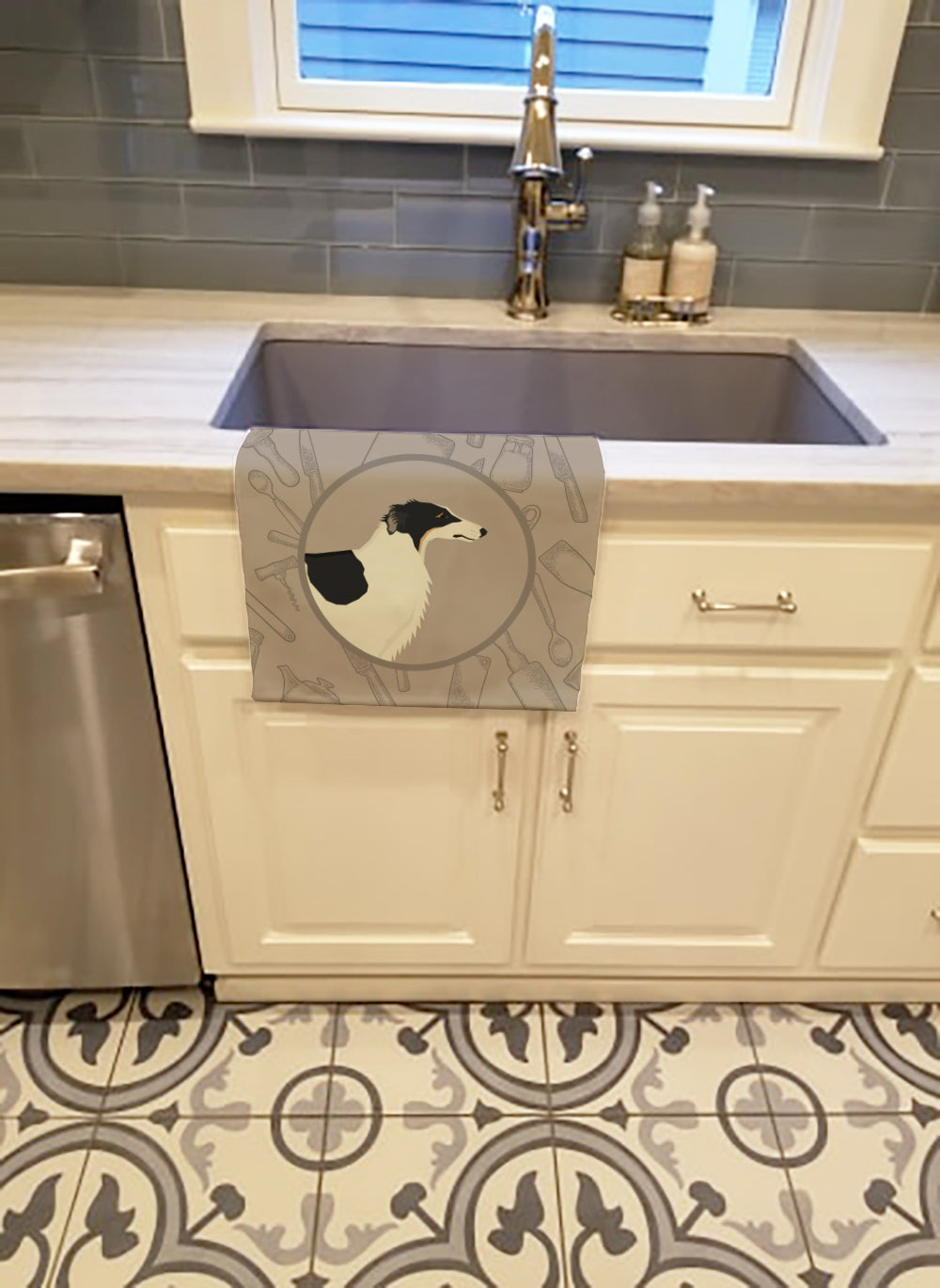 Caroline's Treasures Borzoi In the Kitchen Kitchen Towel – Artistic Dish Towel for Everyday Use CK2171KTWL