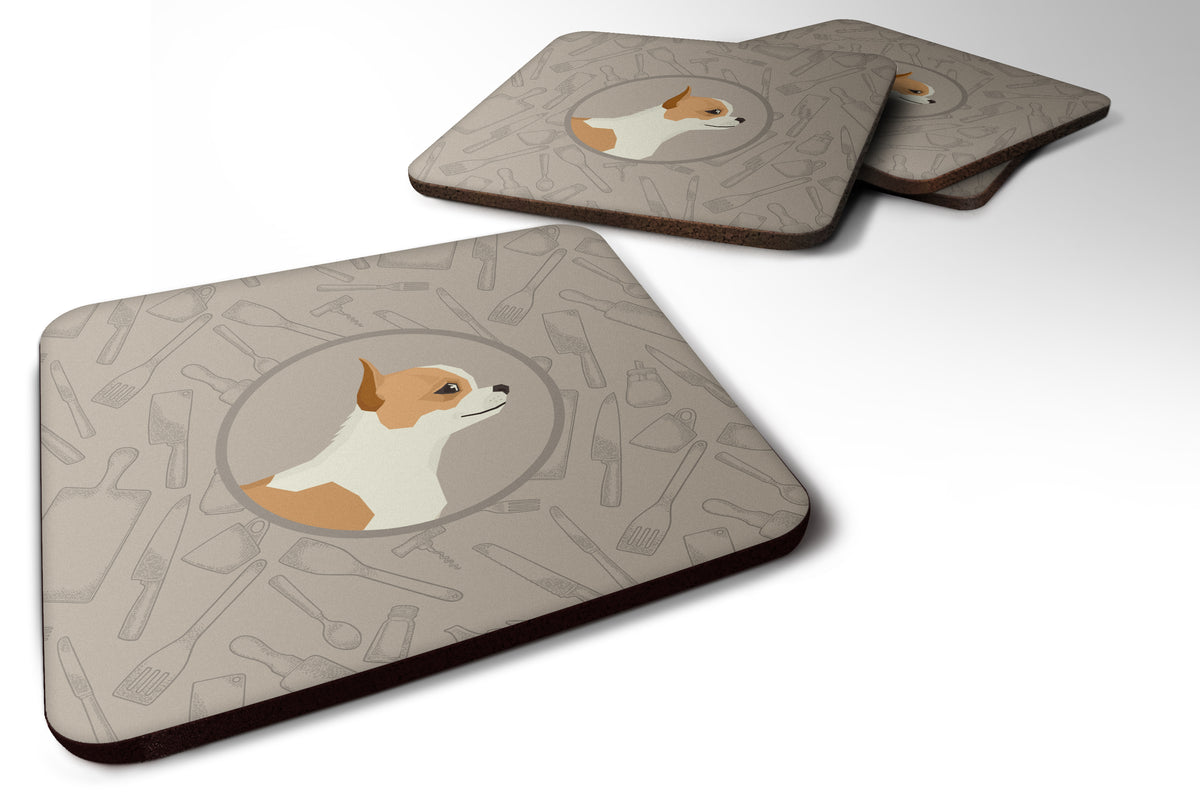 Chihuahua In the Kitchen Foam Coaster Set of 4 CK2177FC - the-store.com
