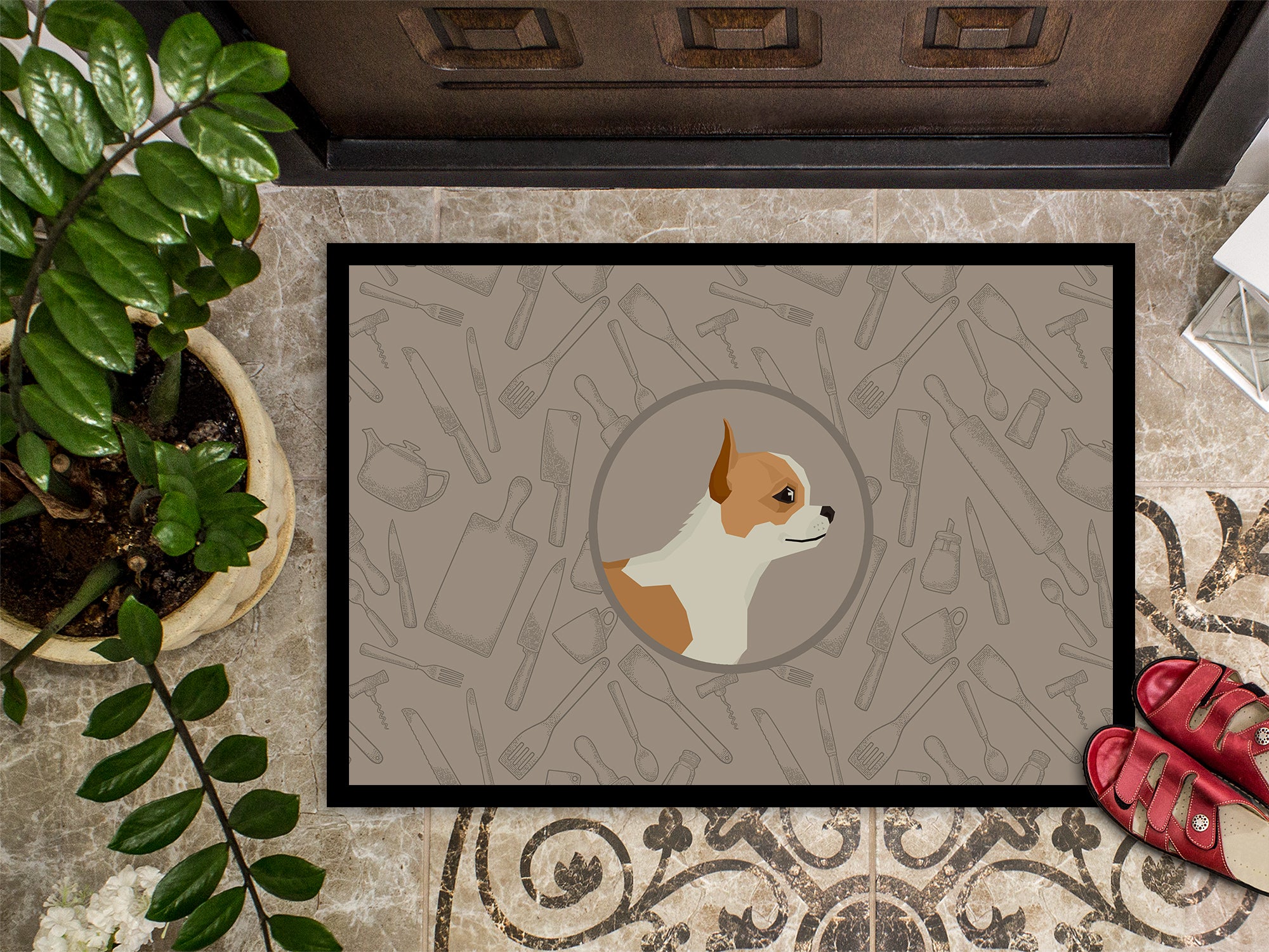 Chihuahua In the Kitchen Indoor or Outdoor Mat 18x27 CK2177MAT - the-store.com