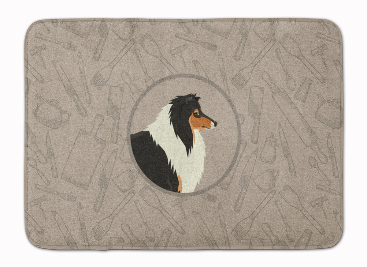 Collie In the Kitchen Machine Washable Memory Foam Mat CK2179RUG - the-store.com