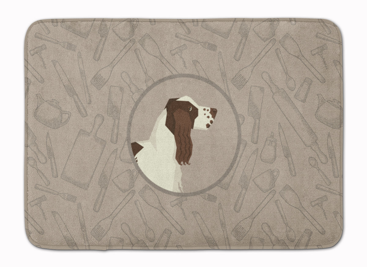 English Springer Spaniel In the Kitchen Machine Washable Memory Foam Mat CK2184RUG - the-store.com