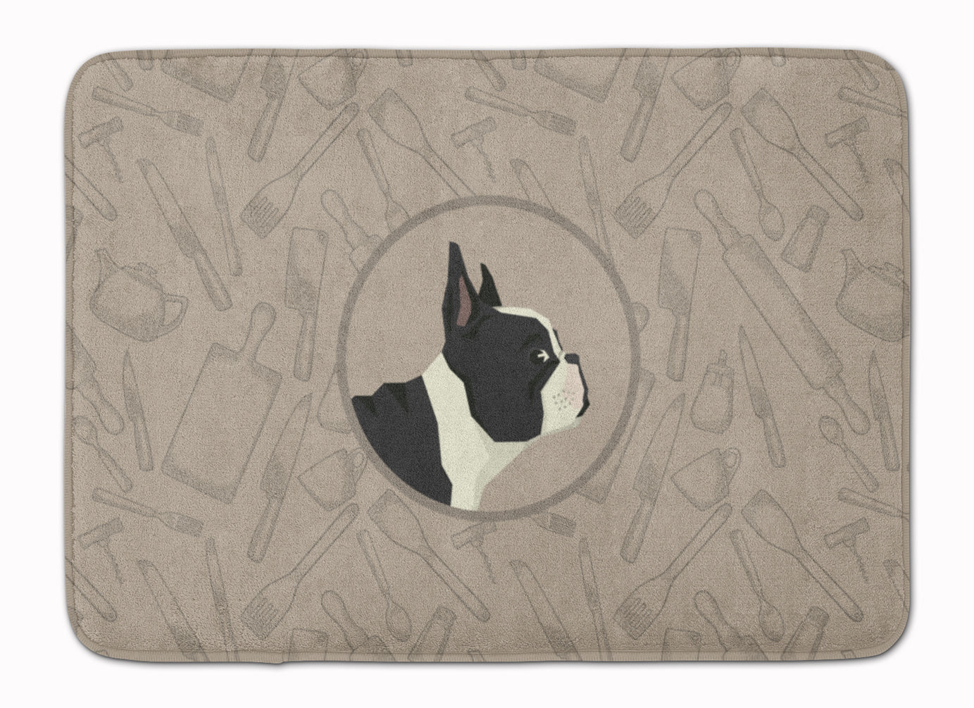 French Bulldog In the Kitchen Machine Washable Memory Foam Mat CK2186RUG - the-store.com